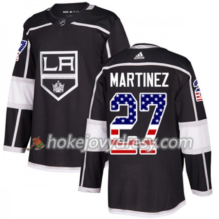 Pánské Hokejový Dres Los Angeles Kings Alec Martinez 27 2017-2018 USA Flag Fashion Černá Adidas Authentic